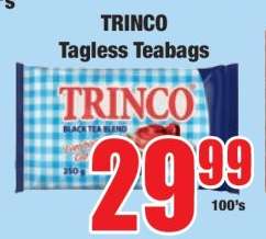 TRINCO Tagless Teabags