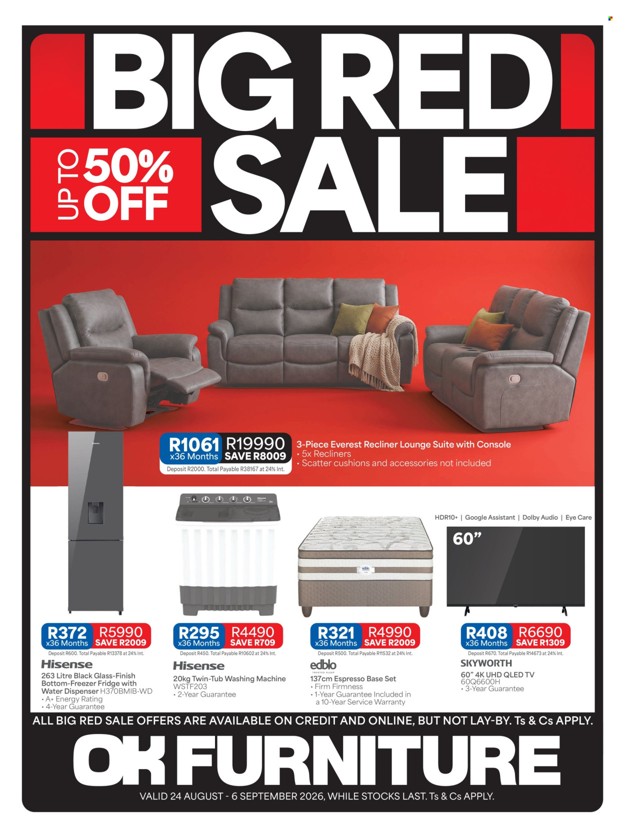 OK Furniture specials - 24/08/2026 - 06/09/2026. Page 1