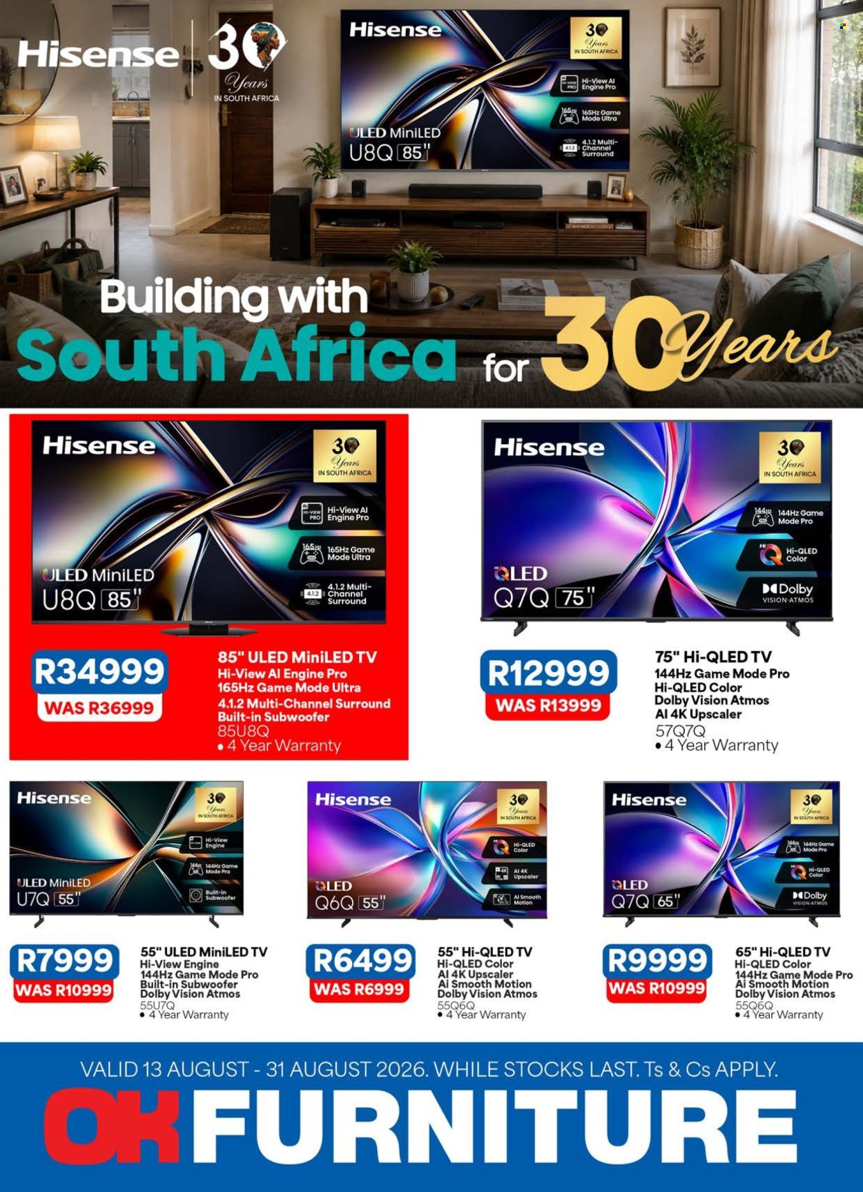 OK Furniture specials - 13/08/2026 - 31/08/2026. Page 1