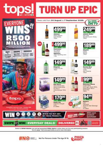 TOPS at SPAR catalogue  - 24/08/2026 - 07/09/2026.