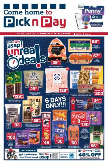 Pick n Pay catalogue  - 25/08/2026 - 30/08/2026.