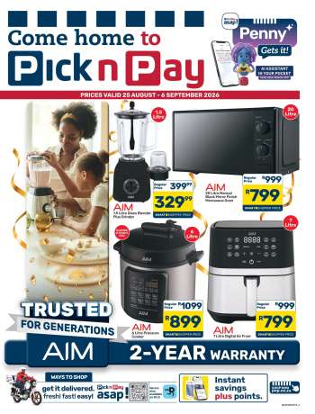 Pick n Pay catalogue  - 25/08/2026 - 06/09/2026.