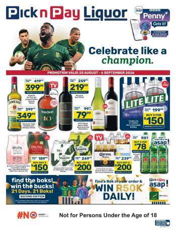 Pick n Pay catalogue  - 25/08/2026 - 06/09/2026.