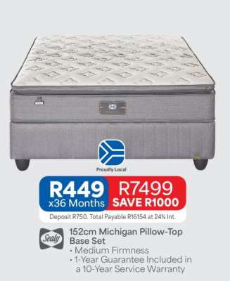 152cm Michigan Pillow-Top Base Set