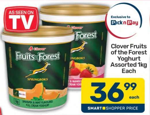 Clover Fruits of the Forest Yoghurt Assorted 1kg Each