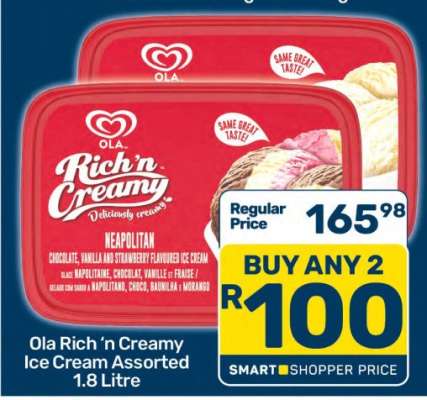 Ola Rich ‘n Creamy Ice Cream Assorted 1.8 Litre