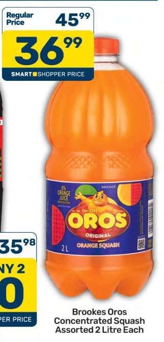 Brookes Oros Concentrated Squash Assorted 2 Litre Each