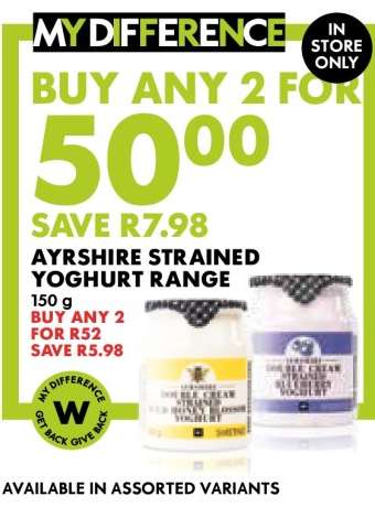 Ayrshire Strained Yoghurt Range