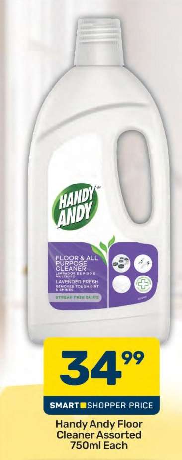 Handy Andy Floor Cleaner Assorted 750ml Each