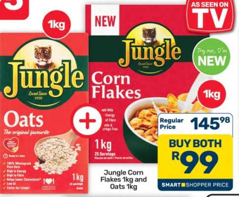 Jungle Corn Flakes 1kg and Oats 1kg