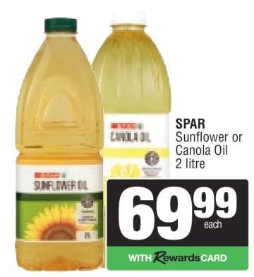 SPAR Sunflower or Canola Oil