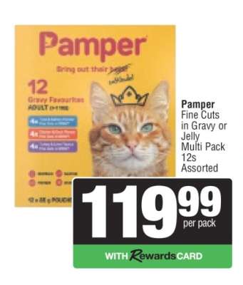 Pamper Fine Cuts in Gravy or Jelly Multi Pack 12s Assorted
