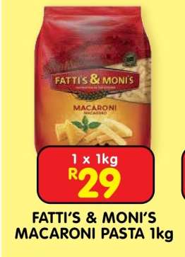 FATTI'S & MONI'S MACARONI PASTA 1kg