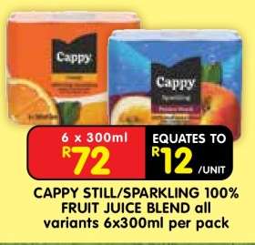 Cappy Still / Sparkling 100% Fruit Juice Blend