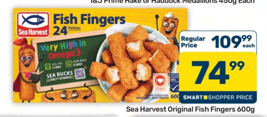 Sea Harvest Original Fish Fingers 600g