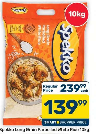 Spekko Long Grain Parboiled White Rice 10kg