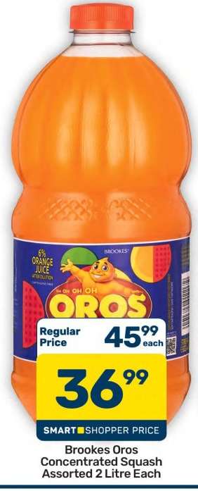 Brookes Oros Concentrated Squash Assorted 2 Litre Each