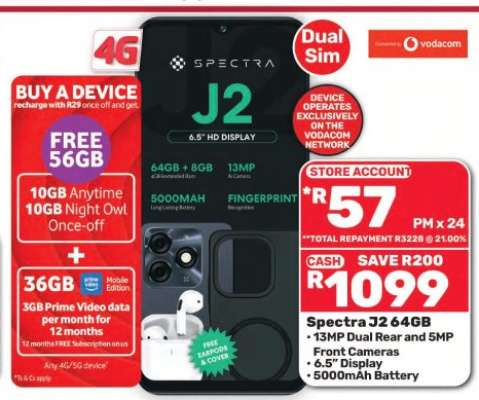 Spectra J2 64GB