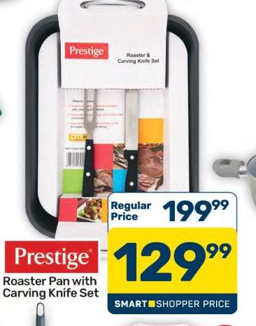 Prestige Roaster Pan with Carving Knife Set
