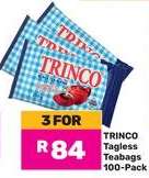 TRINCO Tagless Teabags 100-Pack