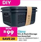 Ótima 14 L 2-Pack Storage box Assorted