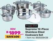 Supreme 12-Piece Stainless Steel Cookware Set