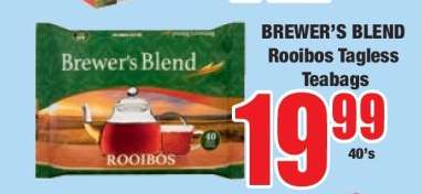 Brewer's Blend Rooibos Tagless Teabags