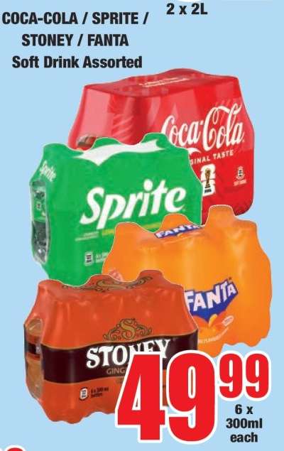 COCA-COLA / SPRITE / STONEY / FANTA