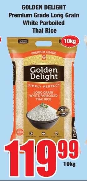 GOLDEN DELIGHT Premium Grade Long Grain White Parboiled Thai Rice