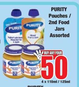 PURITY Pouches / 2nd Food Jars Assorted