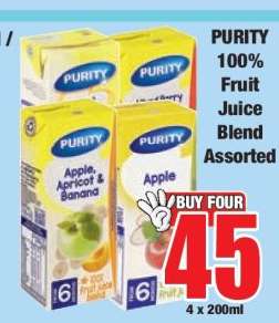 PURITY 100% Fruit Juice Blend Assorted