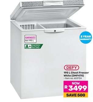 DEFY 195 L Chest Freezer White (DMF470)
