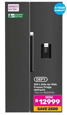 DEFY 555 L Side-by-Side Freezer Fridge (DF647)