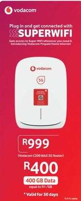 Vodacom C200 MAX 5G Router
