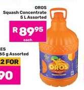 Oros Squash Concentrate 5 L Assorted