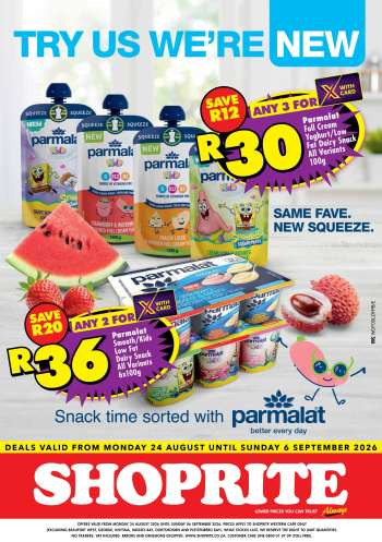 Shoprite catalogue  - 24/08/2026 - 06/09/2026.