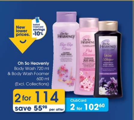 Oh So Heavenly Body Wash 720 ml & Body Wash Foamer 600 ml