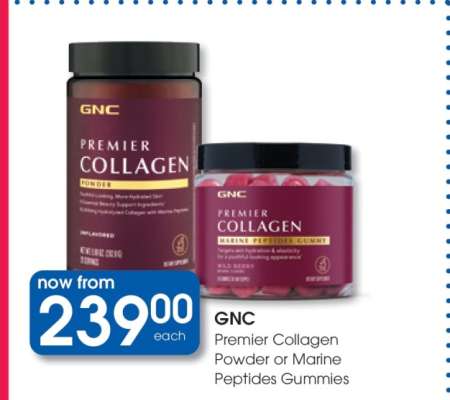 GNC Premier Collagen Powder or Marine Peptides Gummies