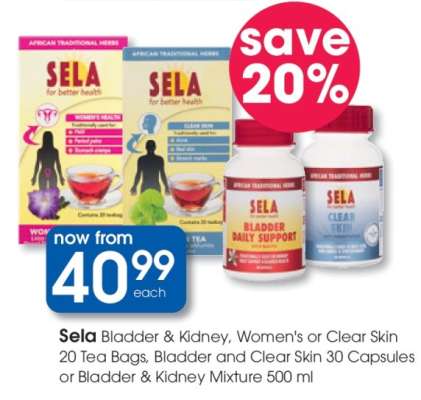 Sela Bladder & Kidney, Women's or Clear Skin
