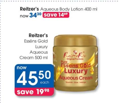 Reitzer's Esséns Gold Luxury Aqueous Cream 500 ml