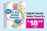 Great Value Roller Towel 2s