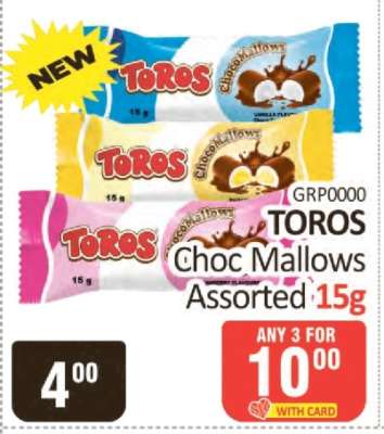 TOROS Choc Mallows Assorted 15g