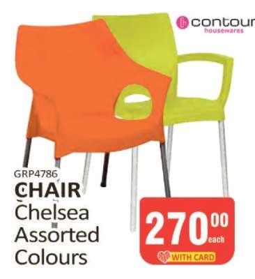 CHAIR Chelsea Assorted Colours