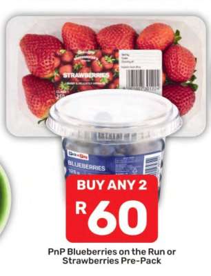 PnP Blueberries on the Run or Strawberries Pre-Pack