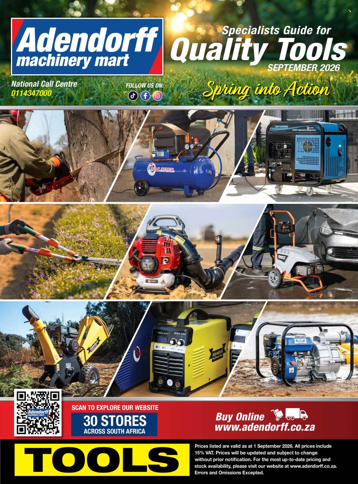 Adendorff Machinery Mart specials - 01/09/2026 - 30/09/2026. Page 1