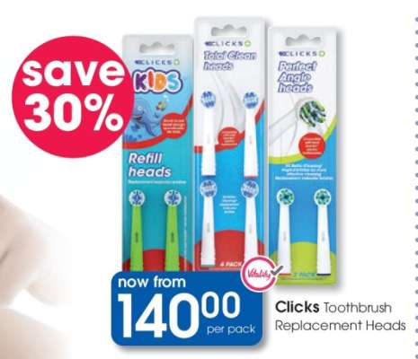 Clicks Toothbrush Replacement Heads
