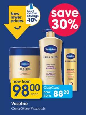 Vaseline Cera-Glow Products