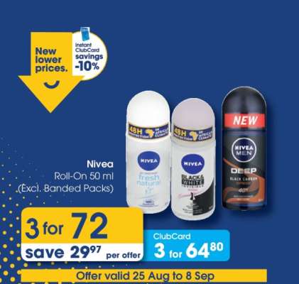 Nivea Roll-On 50 ml (Excl. Banded Packs)