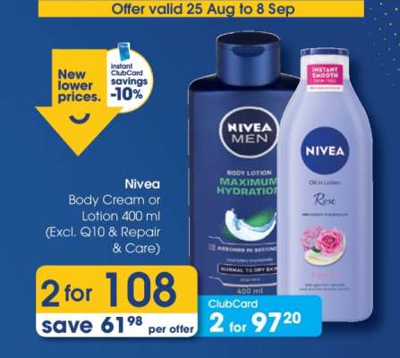 Nivea Body Cream or Lotion 400 ml