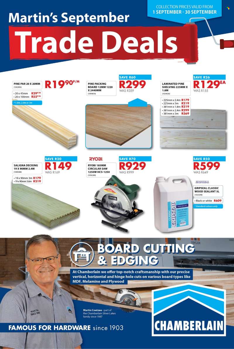 Chamberlain catalogue  - 01/09/2026 - 30/09/2026.